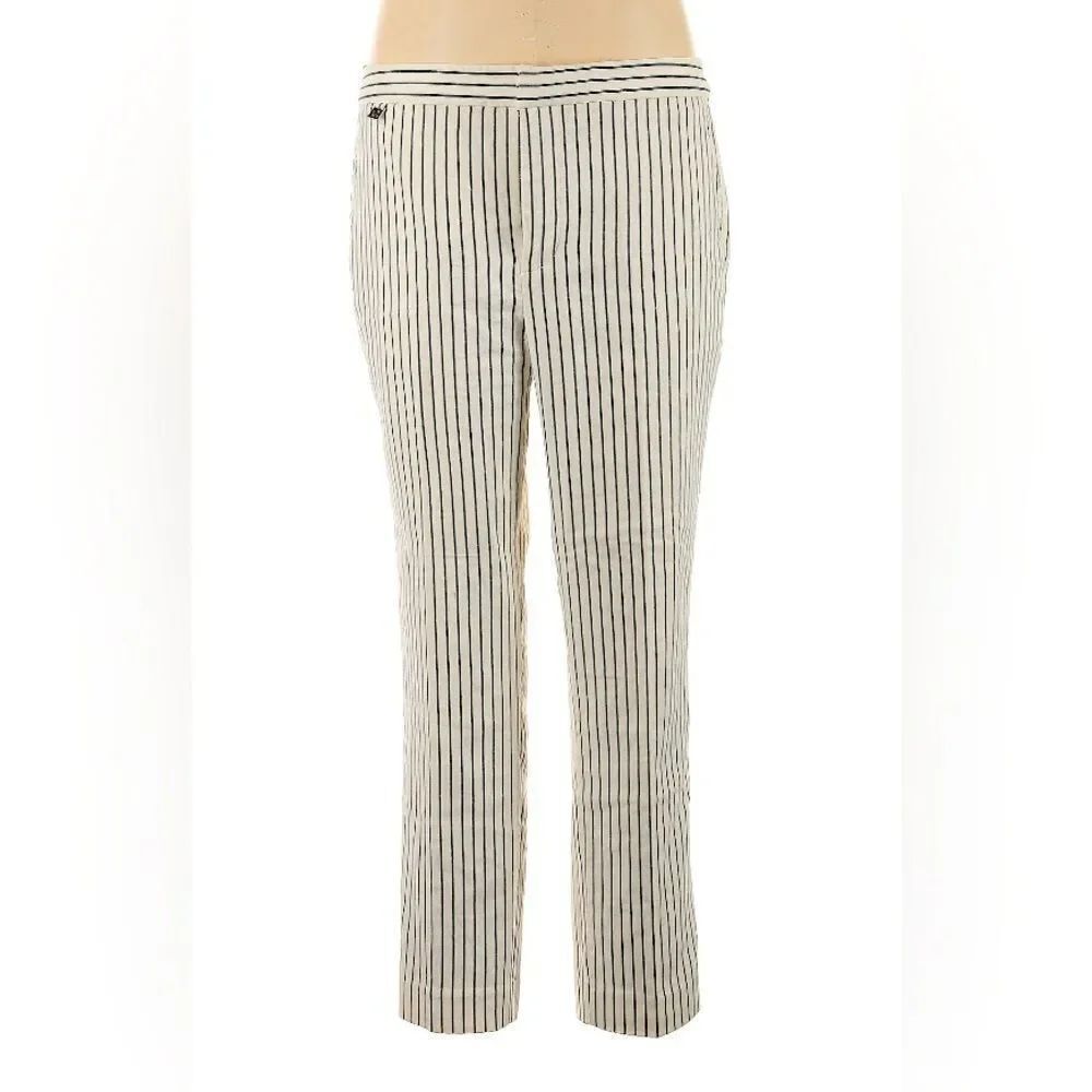*Old-Money* Sz 12 Ralph Lauren Pin Striped Cigarette Pants EUC